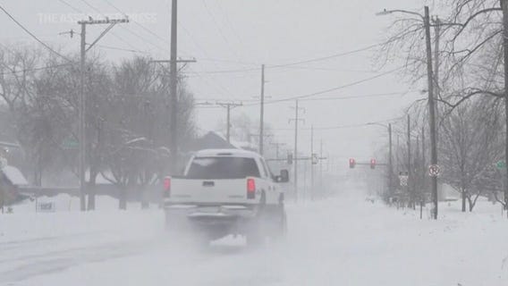 State of Iowa blanketed in snow and issued blizzard warning