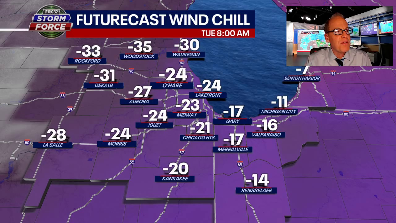 Extreme cold follows the snow