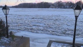 Wilmington ice jam causing flood concerns along Kankakee River