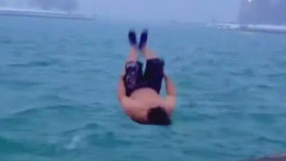 Great Lakes Jumper braves the extreme cold