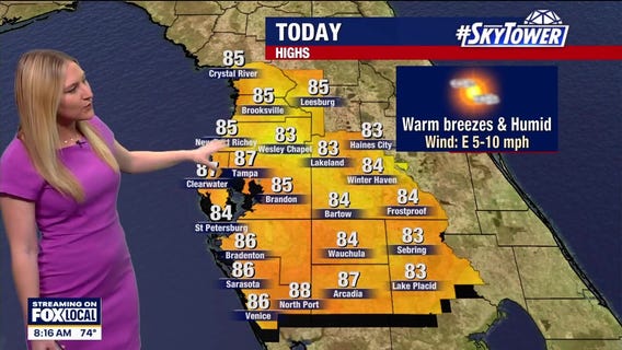 Tampa weather: Warm breezes on Saturday