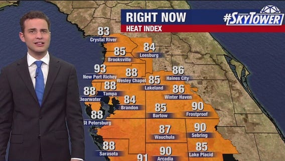 Tampa weather | Warm temperatures with falling humidity in Tampa