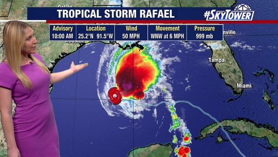 Tropical Storm Rafael continuing to weaken