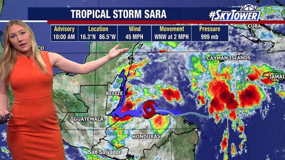 Tropical Storm Sara expected to dissipate