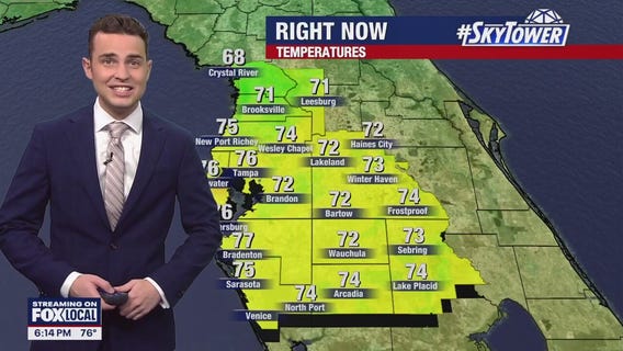 Tampa weather: Cool Saturday evening