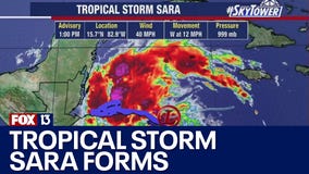 Tropical Storm Sara forms in the Caribbean