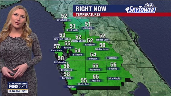 Tampa weather | Cool temperatures moving through