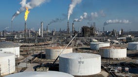 FOX 32 drone video shows fire at BP oil refinery in Whiting