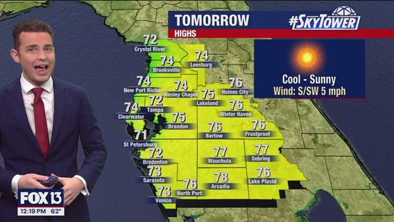 Tampa weather | Mild temperatures move in