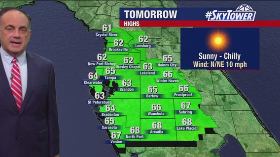 Tampa weather | Cold front Wednesday morning