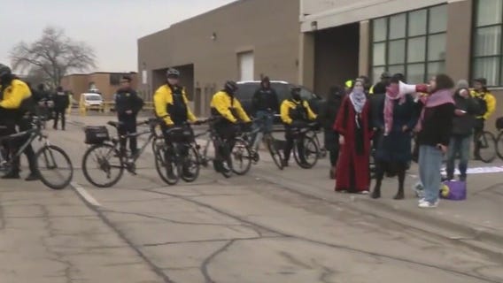 Protesters arrested while blocking Woodward facility in Niles