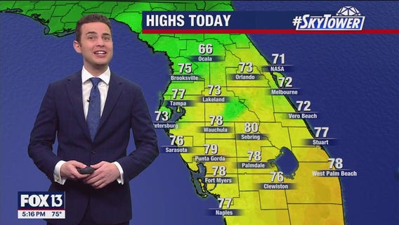 Tampa weather | High temps reach the 70's