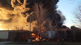 Large fire rages at industrial park near O'Hare Airport