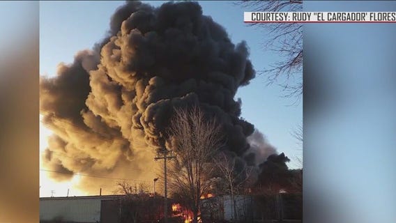 Warehouse fire near O'Hare Airport sends 1 to hospital