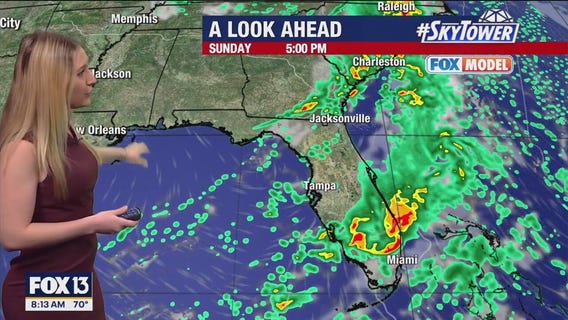 Tampa weather | Rain chances early on Sunday
