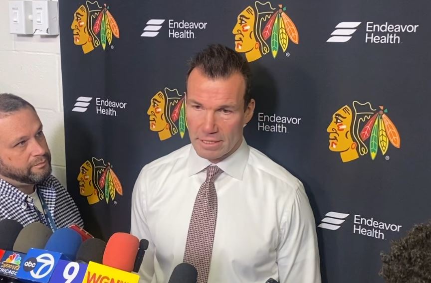 Blackhawks coach Luke Richardson details how Connor Bedard went from IR to playing vs. Penguins