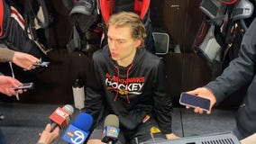 Connor Bedard talks returning to the ice for the Chicago Blackhawks after missing over a month