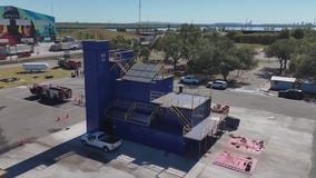 Bird's eye view of Tampa Fire-Rescue's training facility