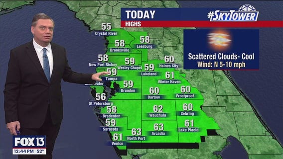 Tampa Weather | Cooler temps linger