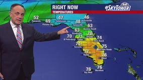 Tampa weather | Comfortable temperatures Monday