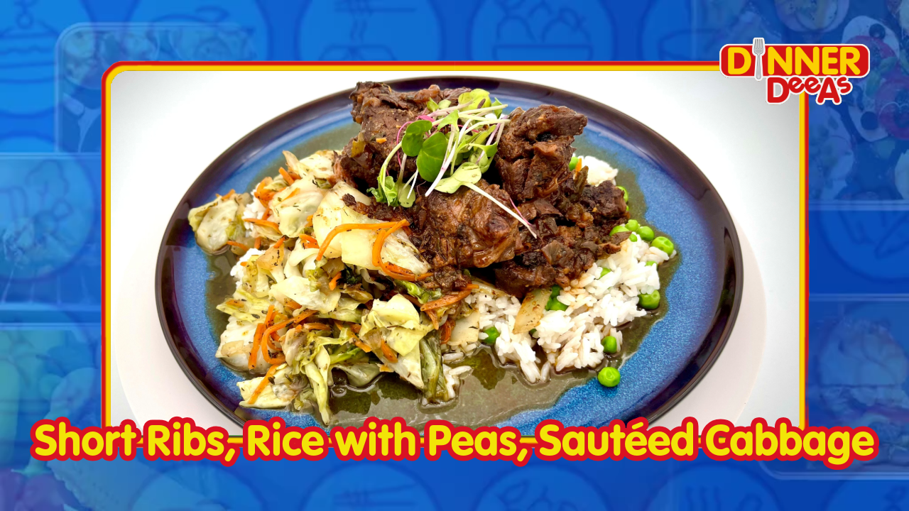 Dinner DeeAs: Short Ribs, Rice with Peas, Saut?ed Cabbage