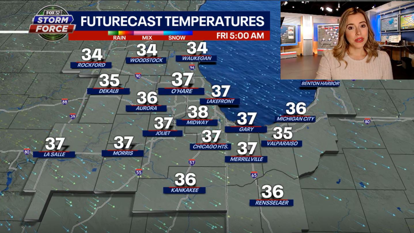 Chicago weather: Dry now with mild temps, snow chance Friday