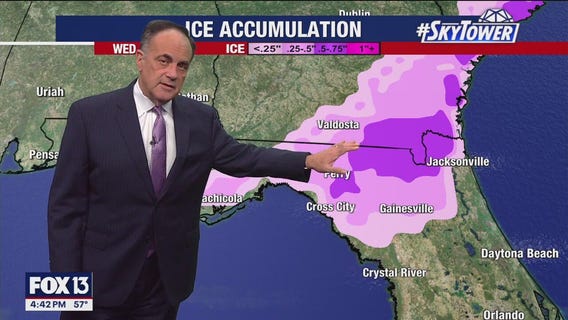 Snow falling in Florida, cooler temps to linger