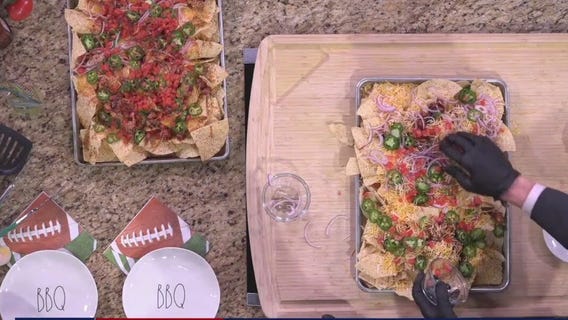 Dr. BBQ makes sheet pan BBQ chicken nachos