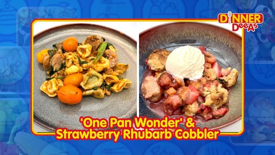 Dinner DeeAs: 'One Pan Wonder' & Strawberry Rhubarb Cobbler