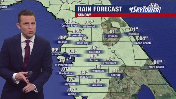 Tampa weather | Rain chances on Sunday