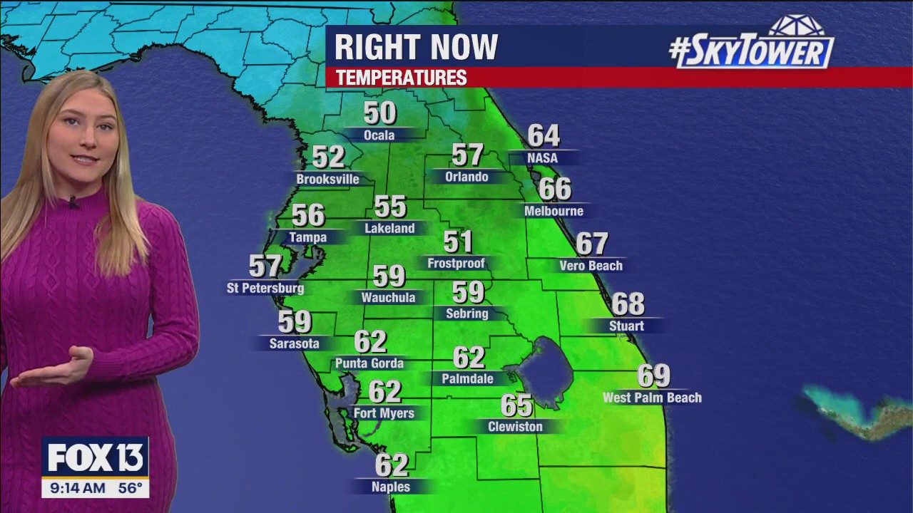 Tampa weather | Cloudy but comfortable temps