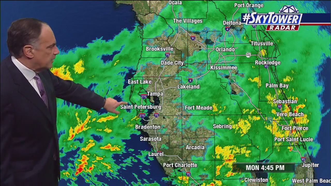 Tampa weather | Rainy conditions on Monday