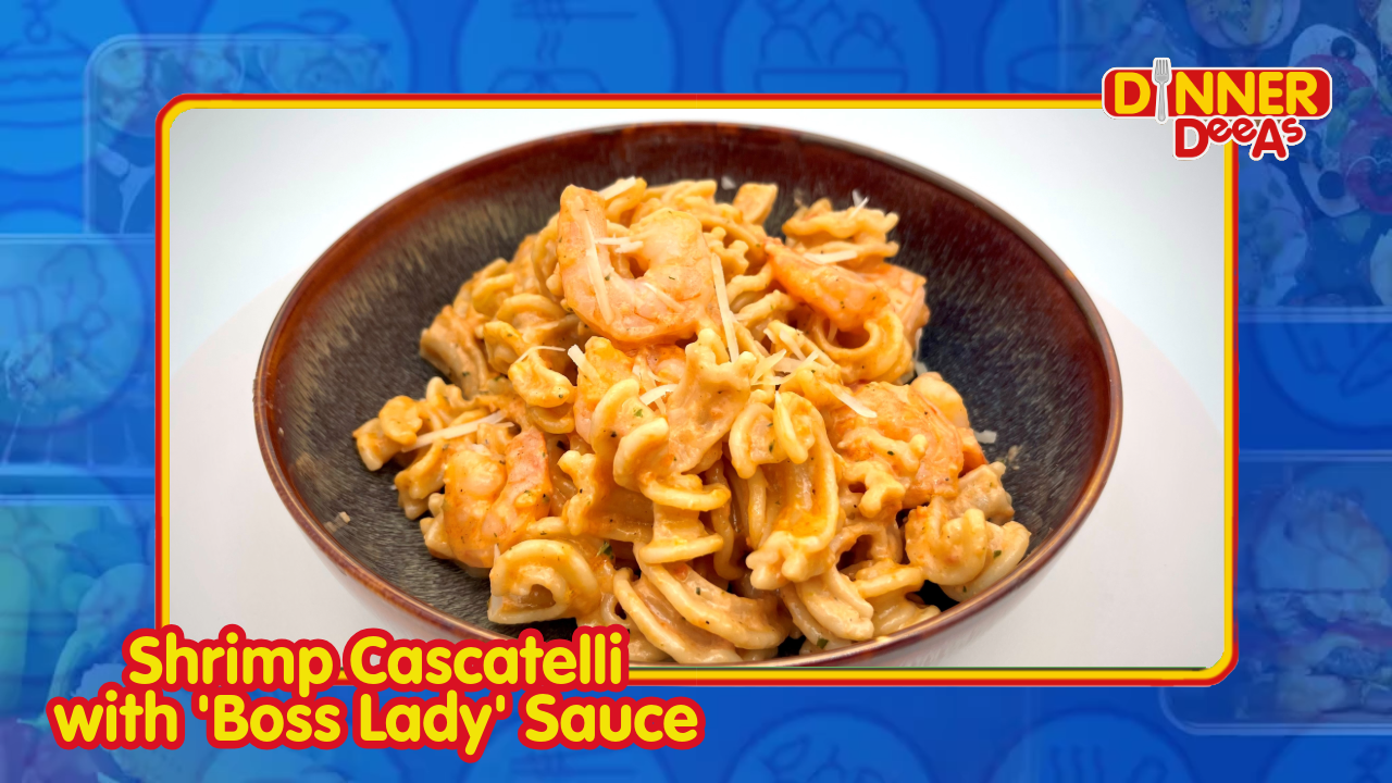 Dinner DeeAs: Shrimp Cascatelli with 'Boss Lady' Sauce