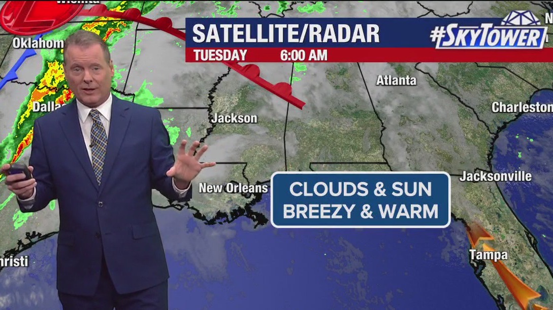Tampa weather | Breezy & warm ahead of cold front