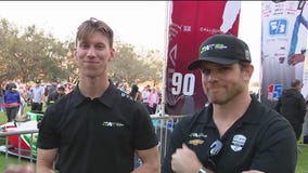 Drivers interact with fans ahead of race