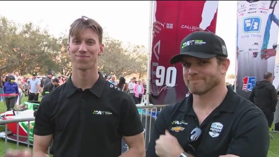 Drivers interact with fans ahead of race