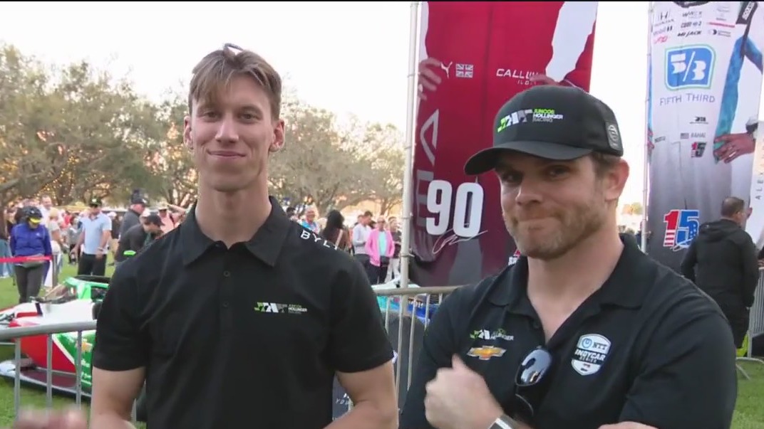 Drivers interact with fans ahead of race