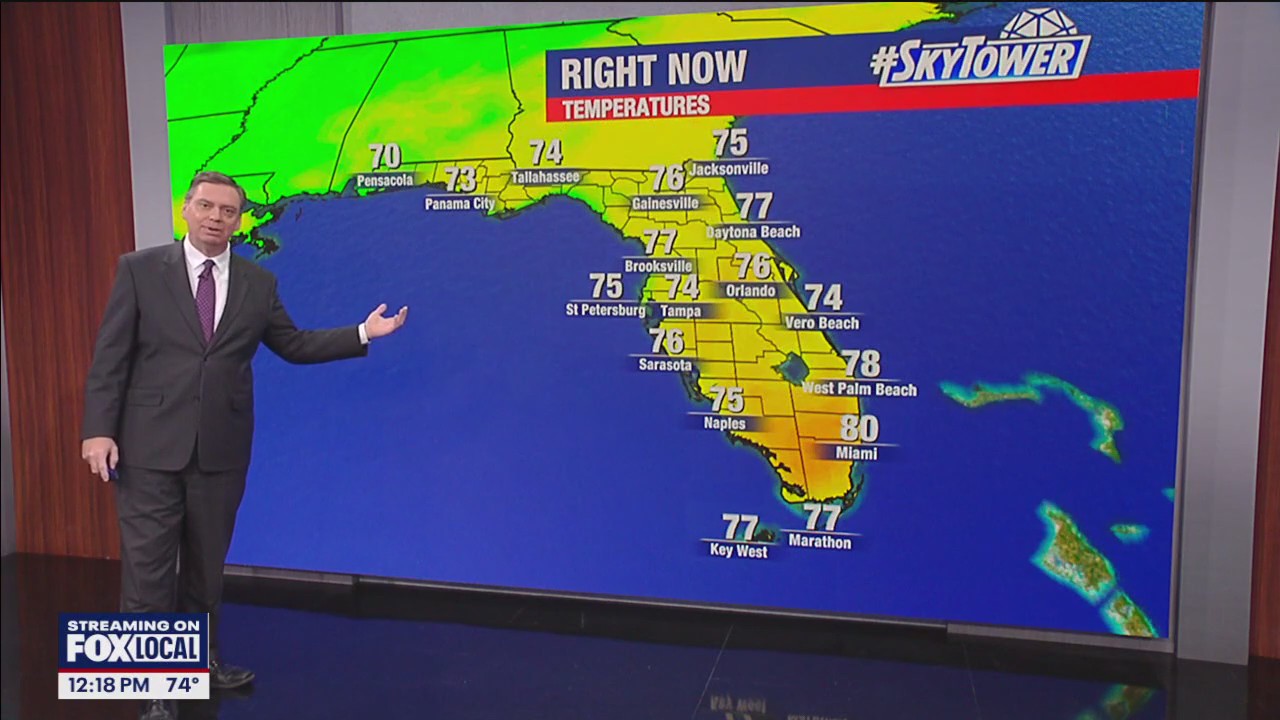 Tampa Weather | 80's return next week