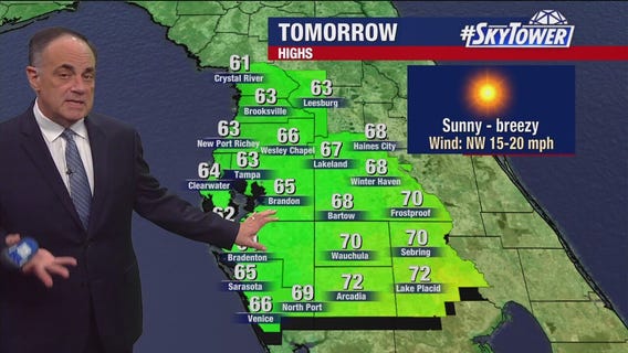 Tampa weather | Cool temperatures in Bay Area