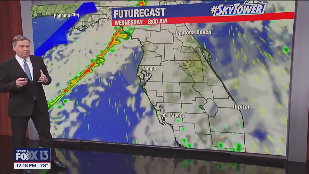 Storms likely thanks to incoming cold front | FOX 13 Tampa Bay