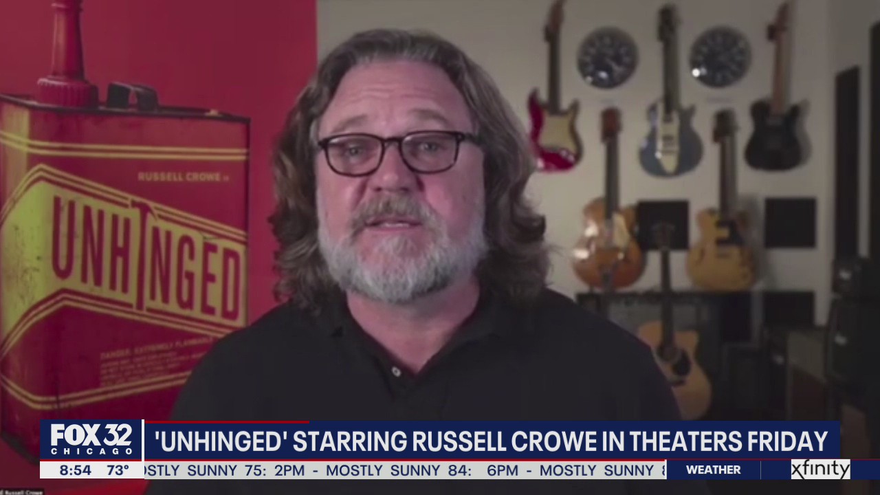 Russell Crowe talks about his new film 'Unhinged' in theaters this Friday