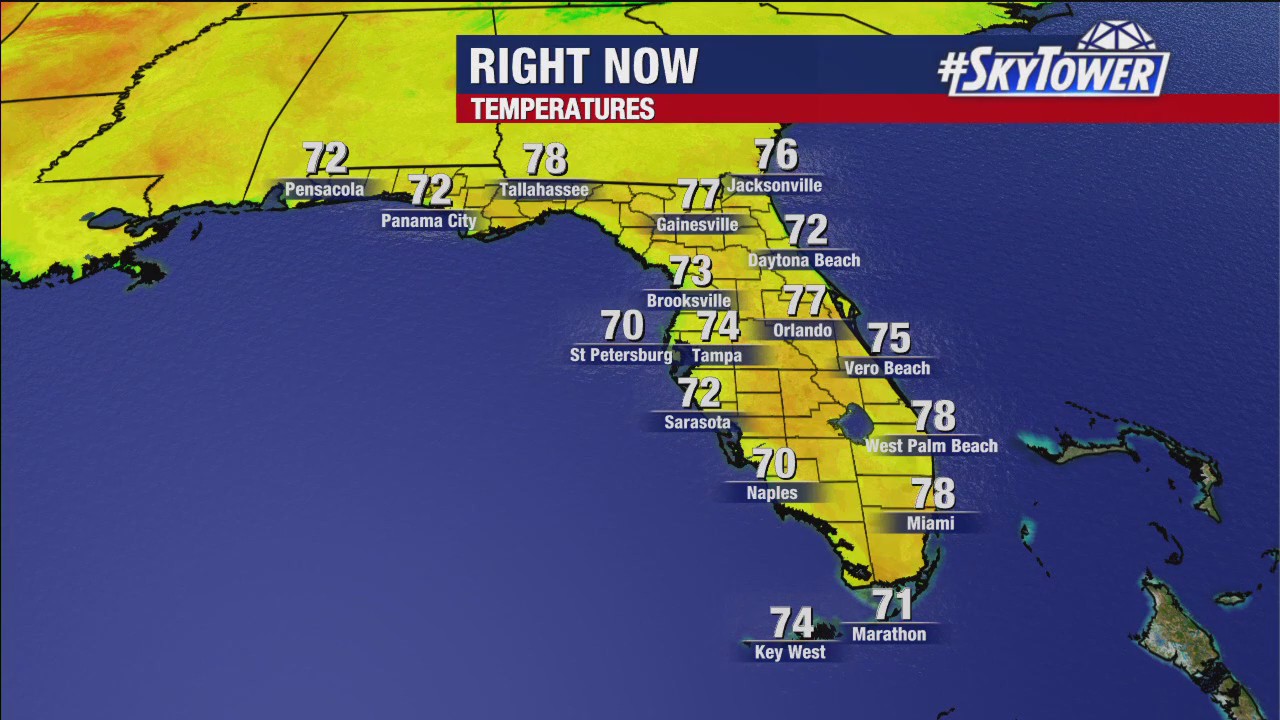 Tampa weather | Comfortable temps on Tuesday
