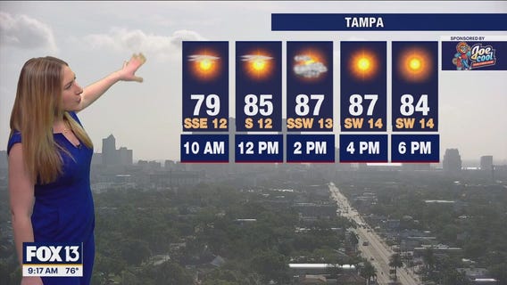Tampa weather | Sunny with temps in the 80s Sunday