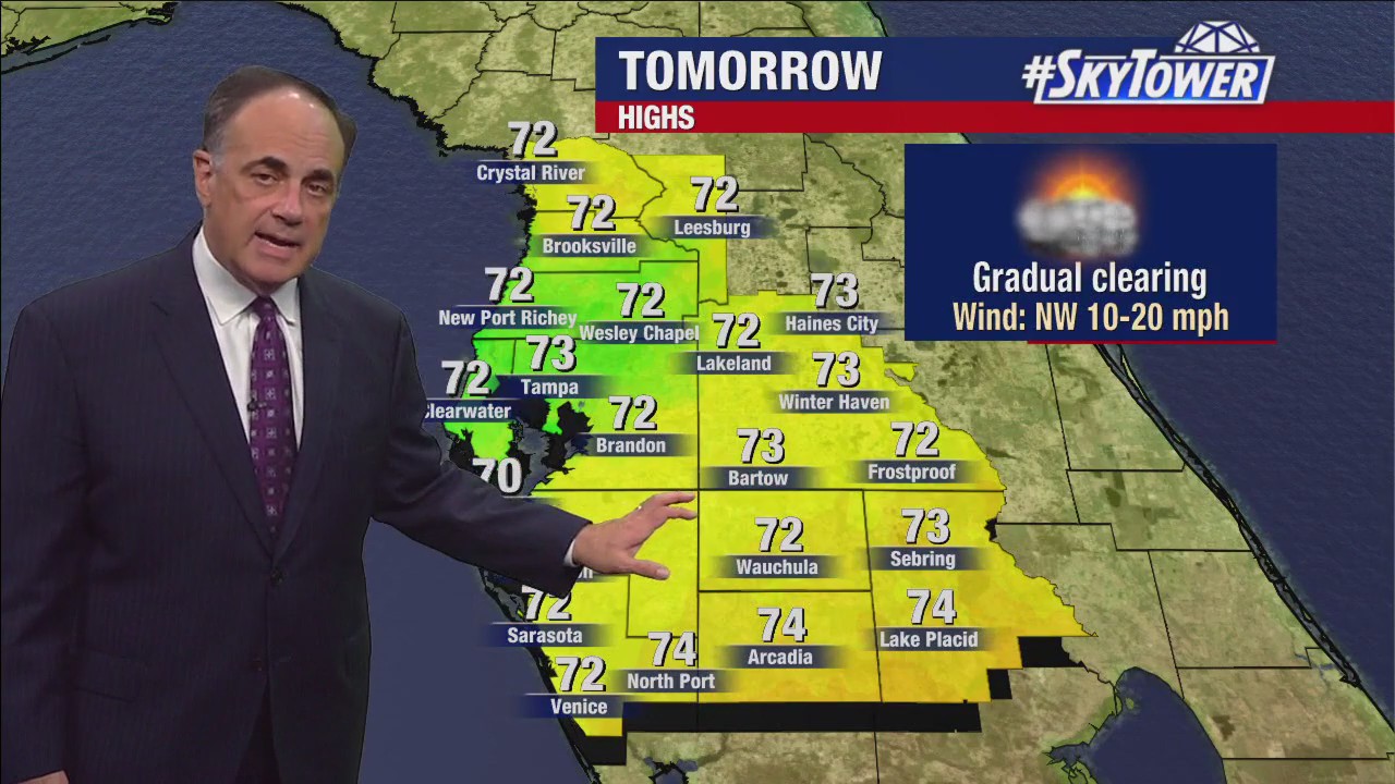 Tampa Bay weather | Cooler temperatures Tuesday