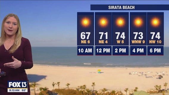 Tampa weather | Warm temps and sunny on Sunday