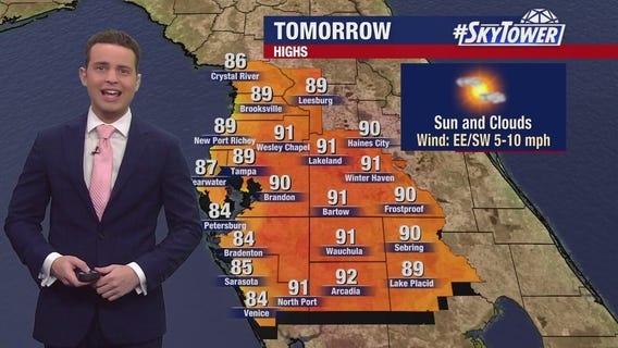 Tampa weather | Low 90s continue into next week