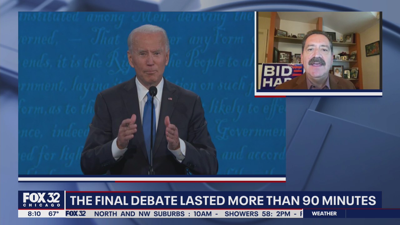 Rep. Chuy Garcia reacts to the final presidential debate