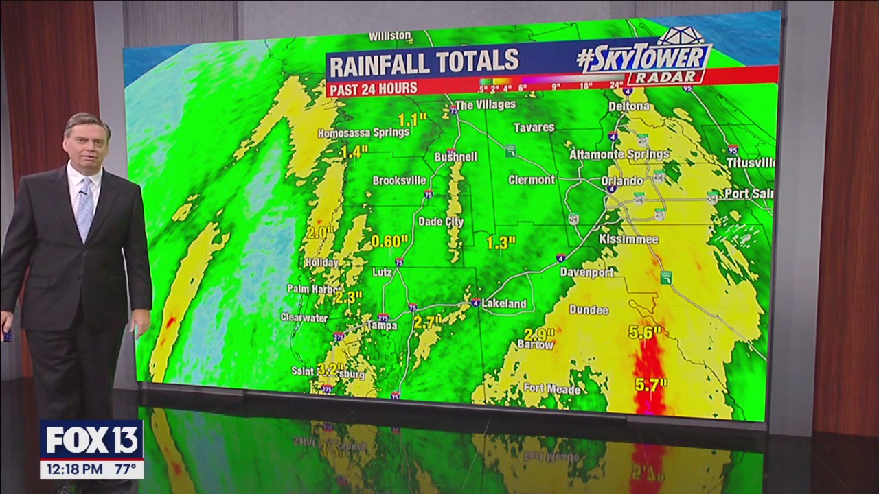 Tampa weather | Rainfall totals build across area