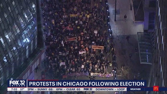 Hundreds march peacefully through downtown to call for a fair election count