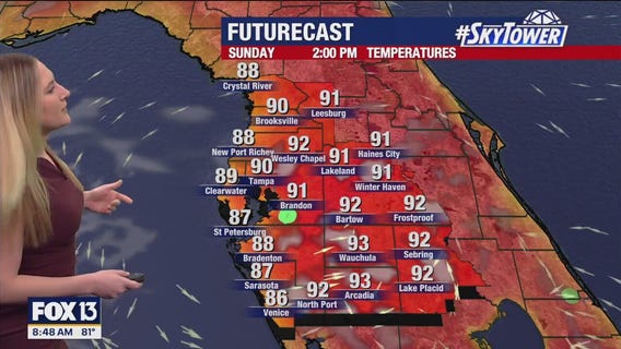 Tampa weather | Temps continue warming on Sunday